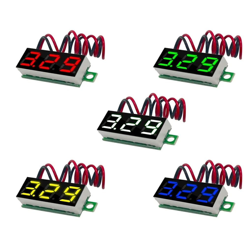 0.28 Inch DC LED Digital Voltmeter, 0-100V Voltage Meter Tester Detector for Auto Car Mobile Power 12V