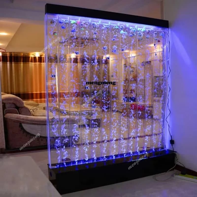 Acrylic Water Curtain Wall LED Bubble Screen - Partition Background Wall Decor