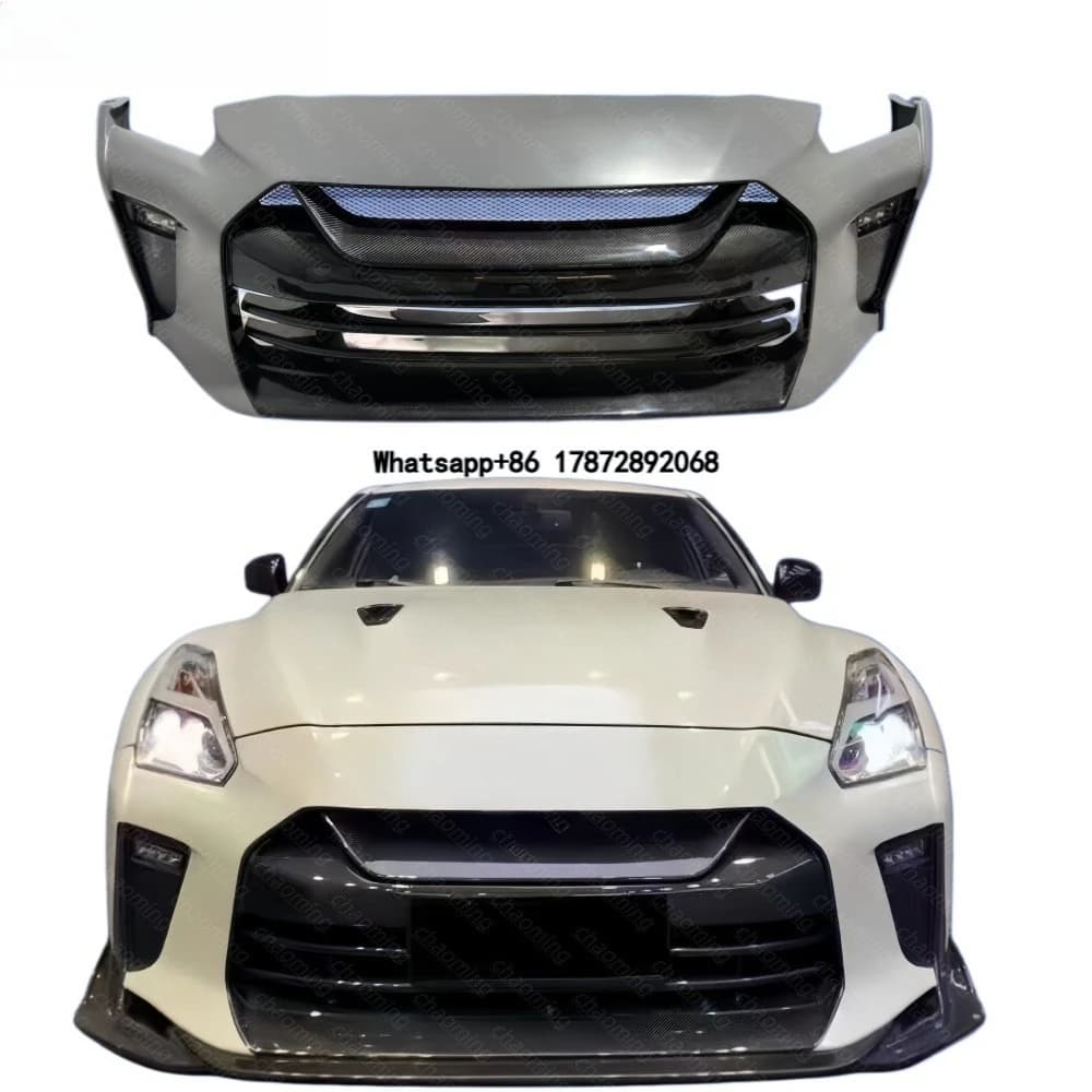 High-Quality  Carbon Fiber Half Carbon Front Bumper for GTR R35 Series