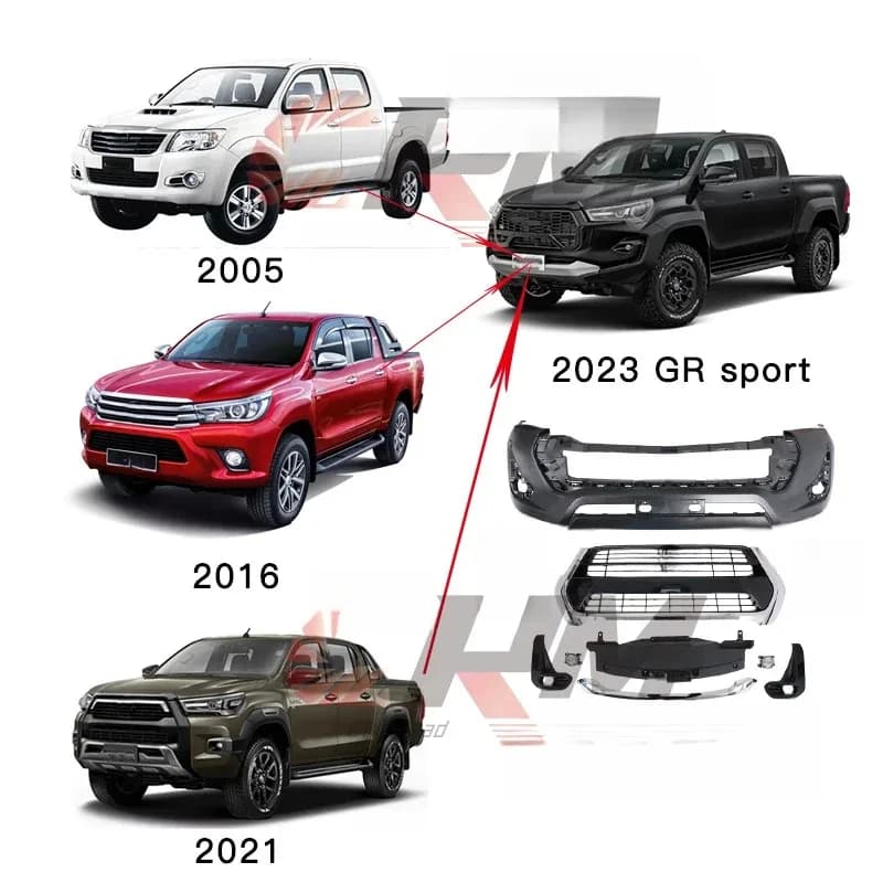 High Quality Hilux Rocco Vigo 2005-2022 Facelift Body Kit Upgrade To 2023 GR Sports Exterior Conversion Accessories