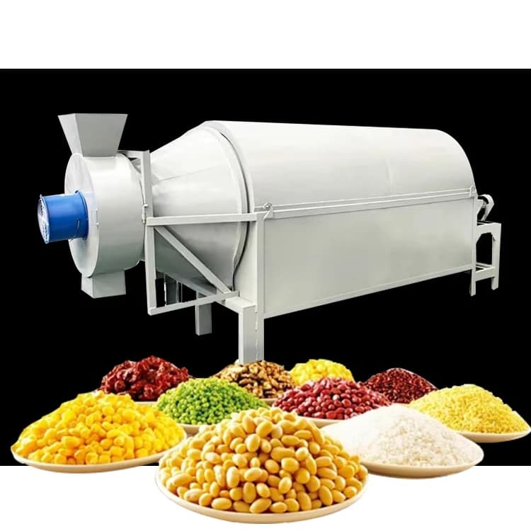 100-2000kg Multifunctional Cereal Corn Grain Adjustable Temperature Small Size Dryer Rotary Drum Dryer