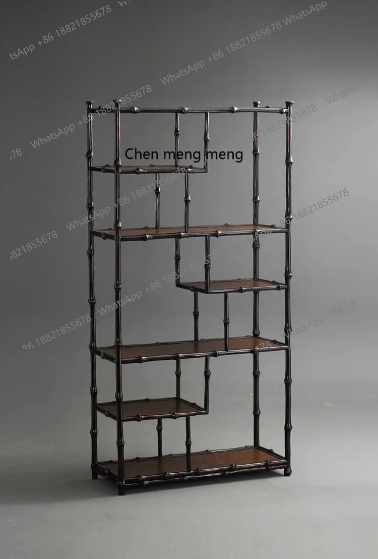 Wrong grid pure handmade furniture partition tea cabinet tea set storage shelf bookshelf bogu shelf