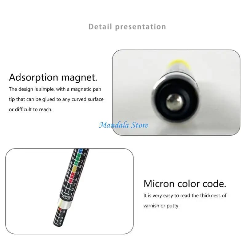U2JC Paint Coating Tester with Tip Paint Thickness Tester Meter Gauge Car Body Damage Detector Crash-Test Check