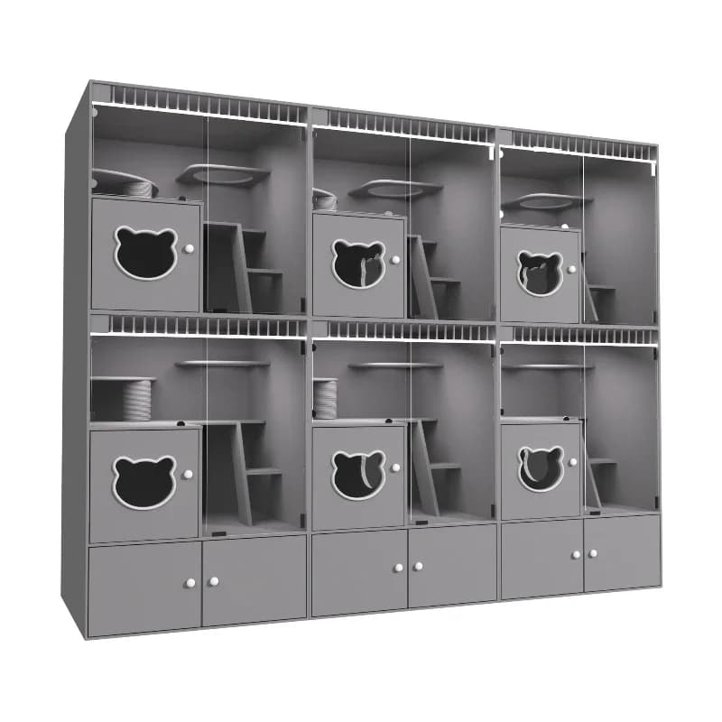 NEW Solid wood villa cat cabinet pet store breeding cat cage cat room display
