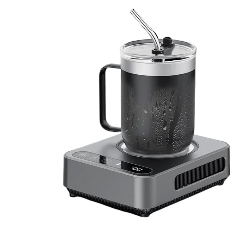 Quick cooling coaster office desktop heating dual-purpose constant temperature refrigerator quick heating milk iced