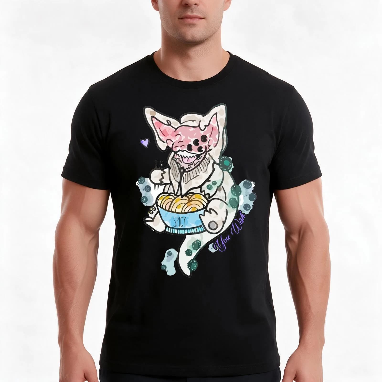 Riven of a Thousand Noodles (Color) T-Shirt, Summer Casual Cotton Tee, Oversized Streetwear Tops, Vintage Graphic Print