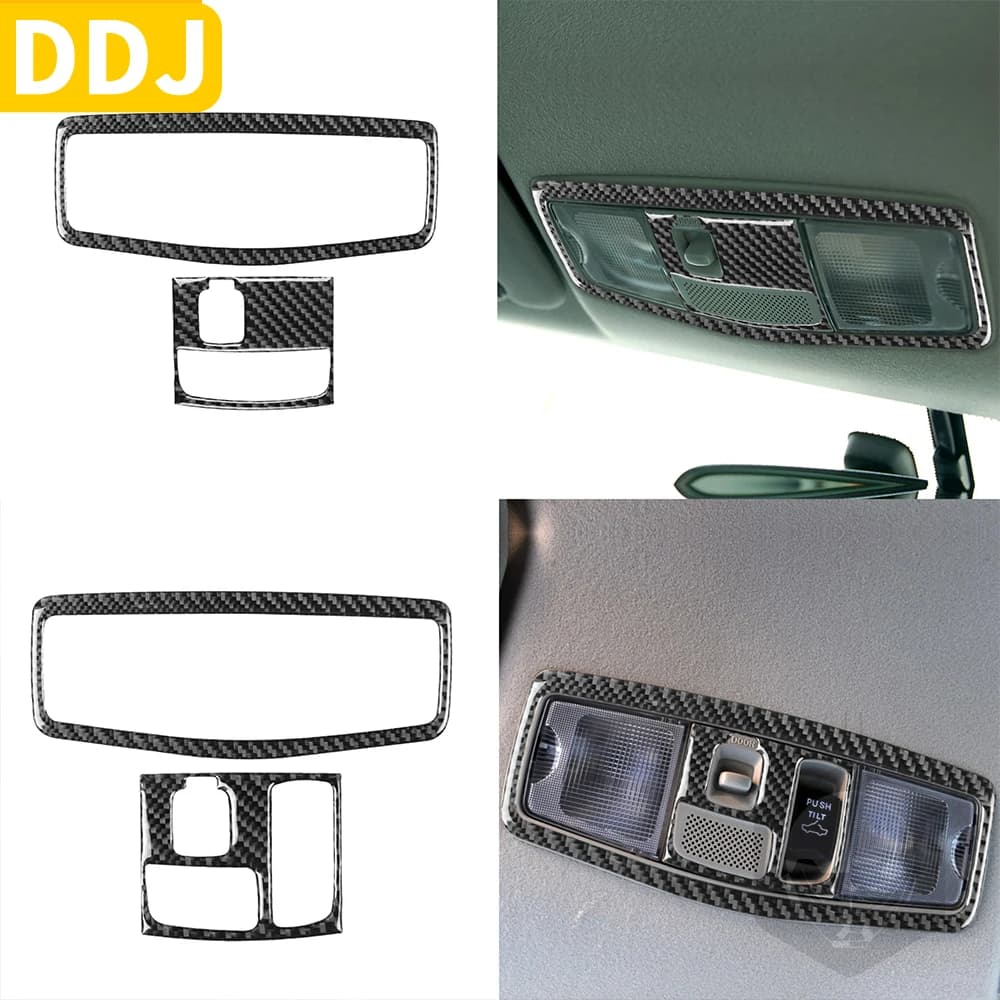 For Mitsubishi Lancer GTS ES DE 2008-2015 Carbon Overhead Console Panel Switch Sticker Reading Light Cover Trim Car Accessories