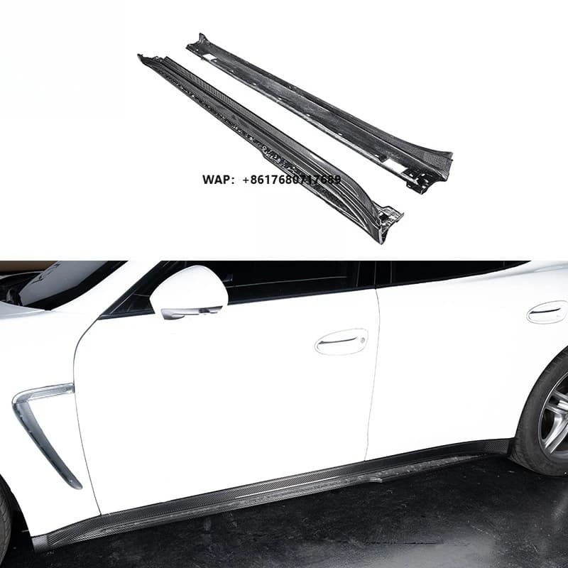 Auto Parts Upgrade Carbon Fiber  Body Side Skirt Body Kit Car Side Skirts Carbon for Panamera 970 2010-2016