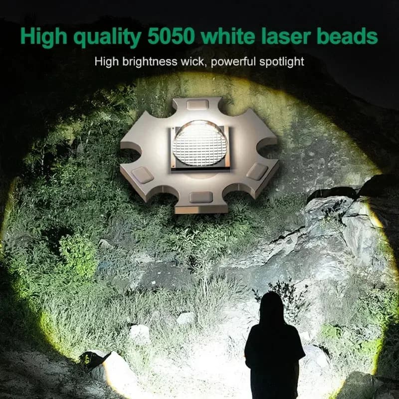 Mini Zoomable LED Tactical Flashlight High Power Rechargeable Camping Emergency Light Work Torch Lantern