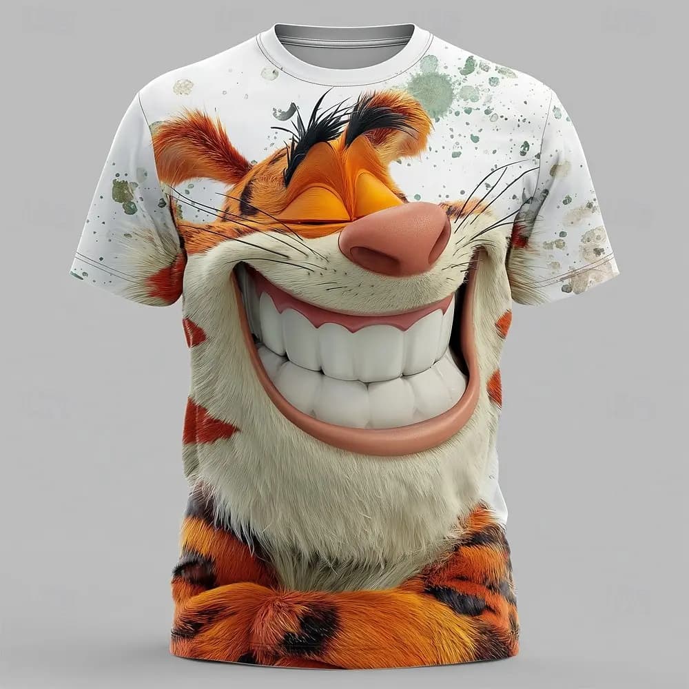 Funny 3D Animal Print Men's T-Shirts Casual O-neck Short Sleeve Hip Hop Trend Harajuku Streetwear Fashion Loose Breathable Tops