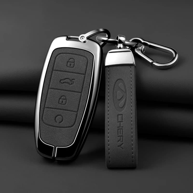 New model Zinc Alloy Goatskin Car Key Case Cover For Chery Omoda C5 5 fx 7 Tiggo 8 PLUS 8 Pro 7 Pro Arrizo 5 PLUS Car Keychain