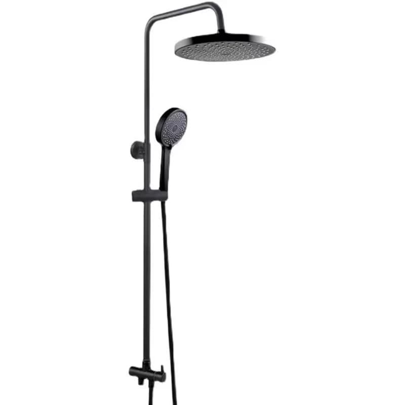 Double Directional Stainless Steel 304 Chrome Plated Black Wall Mounted Bathroom Shower Kit