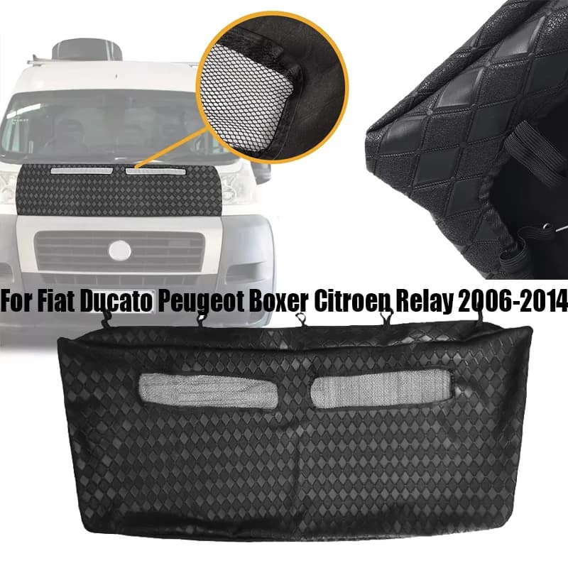 PU Leather Car Bonnet Bra Cover Protector Guard for Fiat Ducato Peugeot Boxer Citroen Relay 2006-2014 Engine Hood Guard