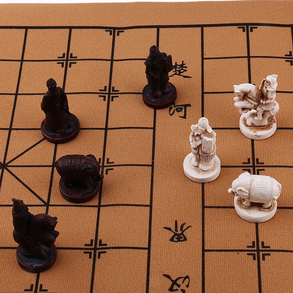 Vintage Terracotta Warriors Chess - Chinese Traditional Chess XiangQi  Vintage Carved
