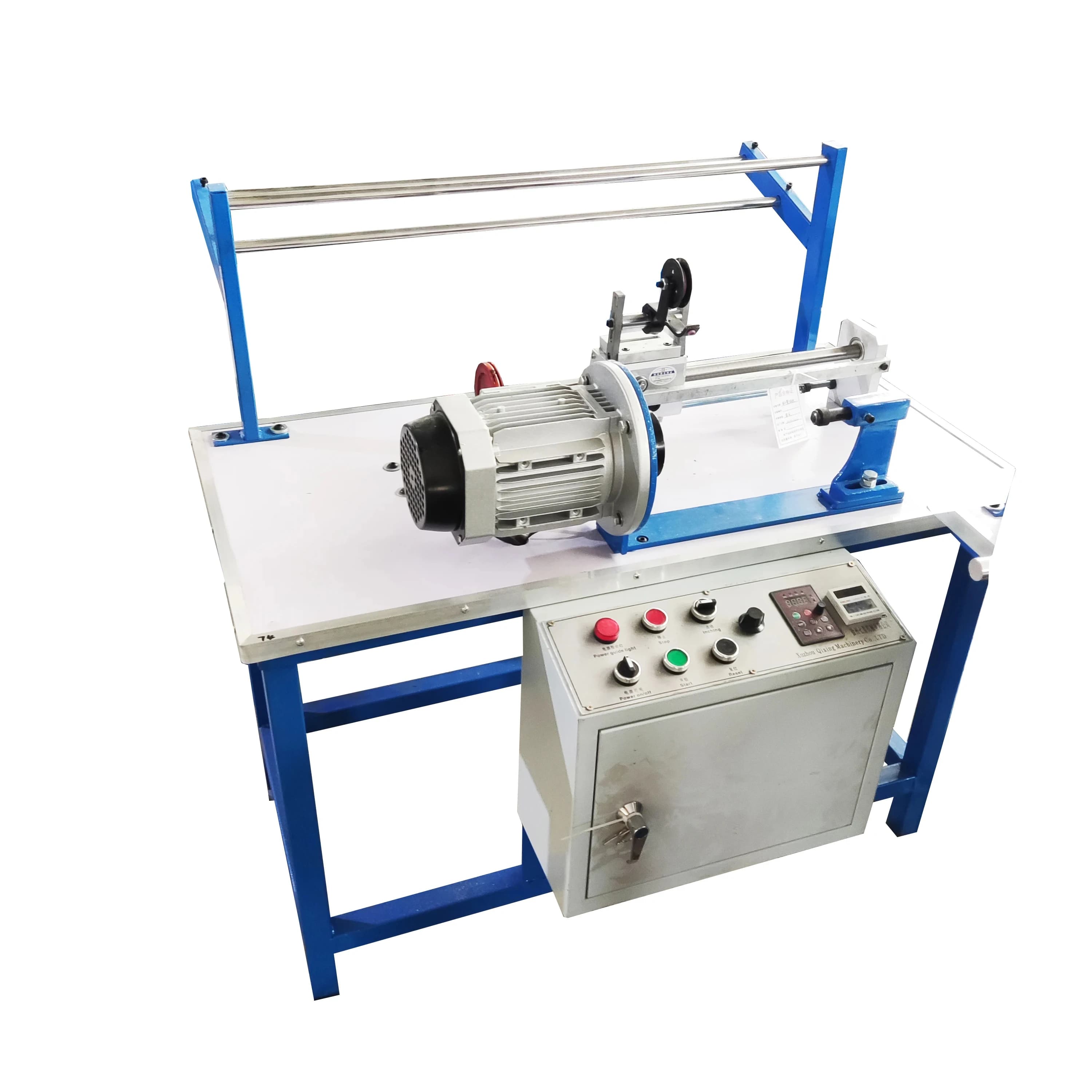 One Reel / Head Electric Winding Machine for Yarn, Cable, Wiring Harness Material Could Equipe  Tension Pay-off Frame