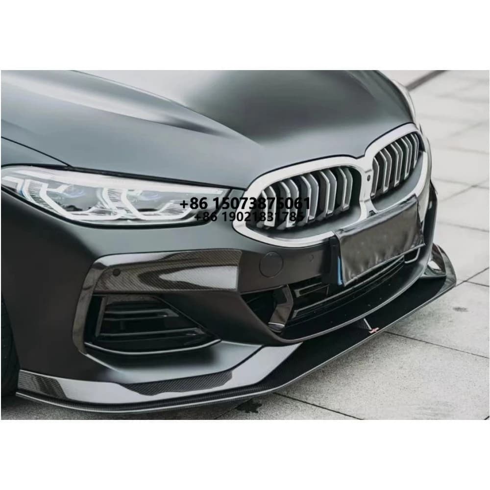 Car Body Kit for 8 Series G14 G15 with Gloss Black Front Lip Rear Diffuser with Lights Side Skirts 2019-2022