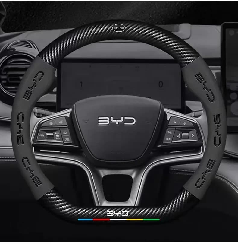 For BYD Tang, Song, Yuan, Ming, Qin PLUS, Han EV, Yuan Pro, Frigate 07, Dolphin, car, suede steering wheel cover