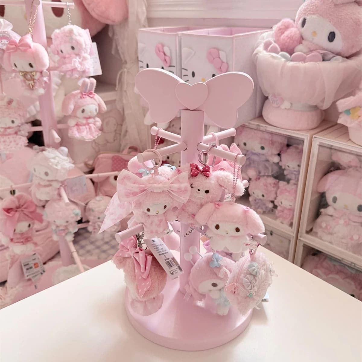 Cute storage rack, doll accessories decoration storage rack, key support rack, house decoration