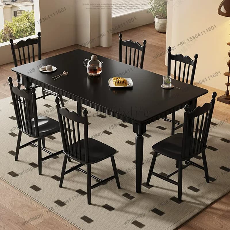 LD  Study Wood Dining Table Mobile High Restaurant Kitchen Modern Luxury Living Room Dining Table Writing Muebles