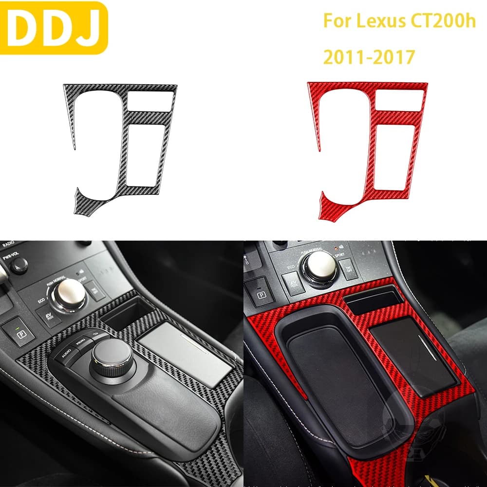 For Lexus CT 200h 2011 2012 2013 2014 2015 2016 2017 Accessories Carbon Fiber Interior Central Control Panel Trim Sticker
