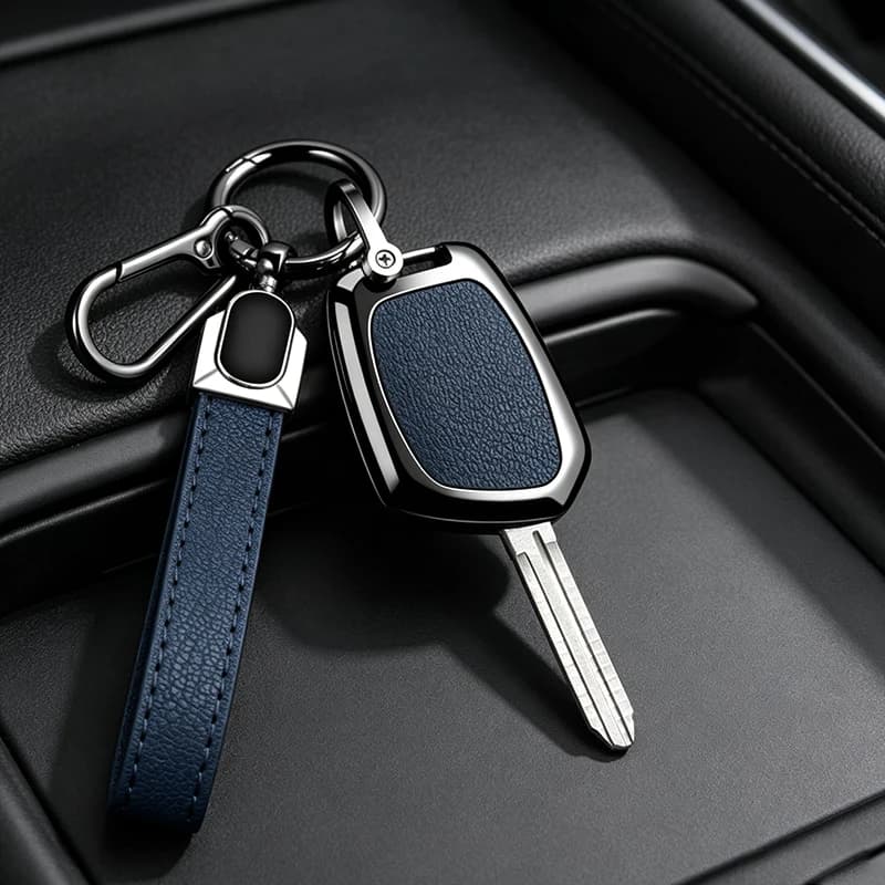 Metal Leather Car Key Case Coverr For Renault Master Kangoo Clio Twingo NE72/VAC102 Key Bag protector Shell  Accessories