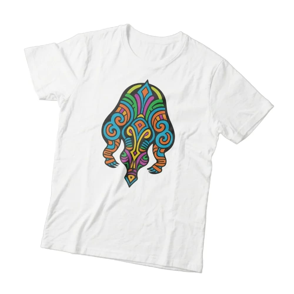 Creative Design Visionary & Psychedelic Totems Graphic Printed T-Shirt. Summer Cotton Short Sleeve O-Neck Mens T Shirt S-3XL