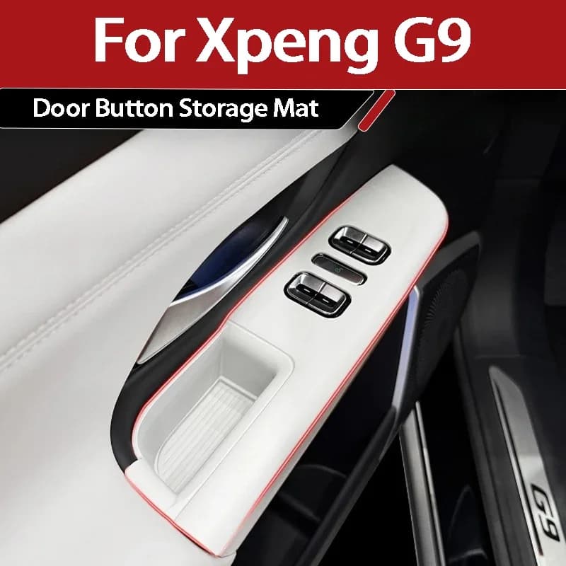 For Xpeng G9 Xiaopeng G9 2025 2026 Door Button Storage Mat Door Handle Slot Silicone Pad Car Interior Accessories