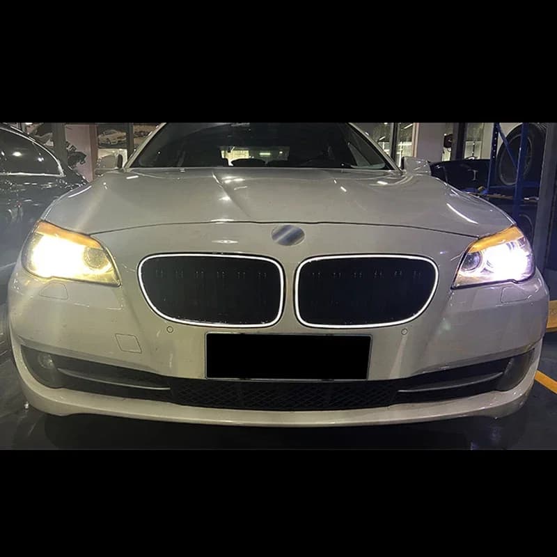 2010 To 2017 For BMW For BMW 5 Series F10 F11 F18 Car Front Heat Light Grilles Dissipation Port LED Luminous Racing Grills
