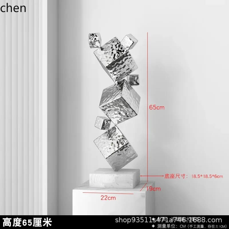 DSA Stainless Steel Sculpture Floor-standing Model Room Living Room Soft Decoration Large Ornament