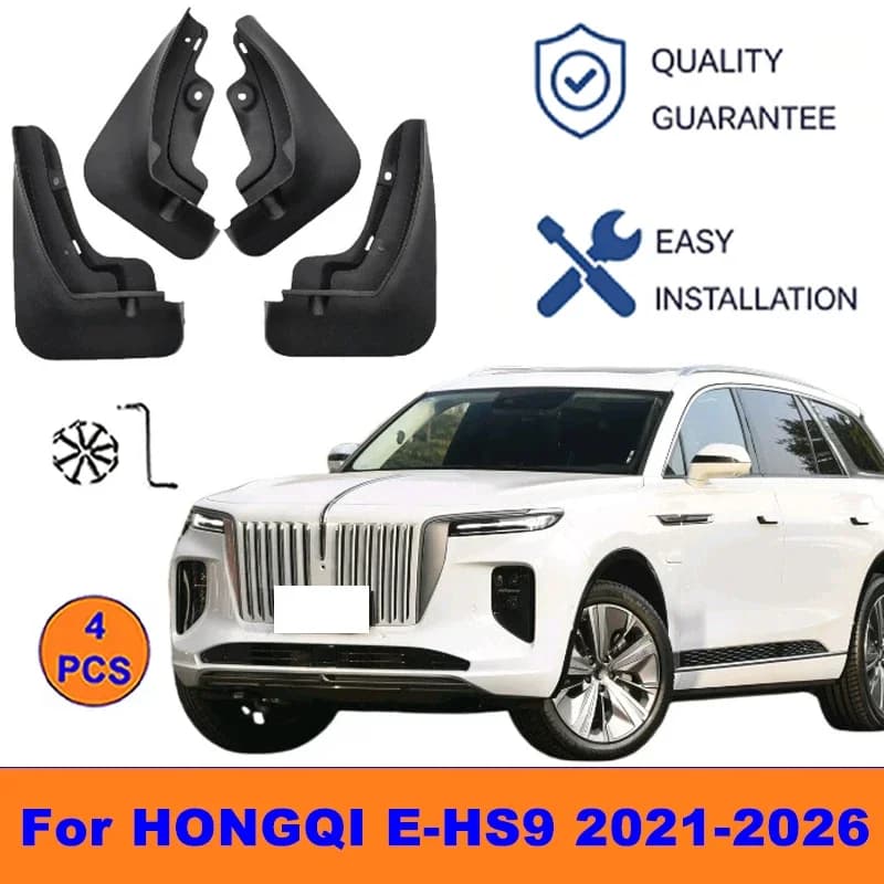 4Pcs Mud Flaps For HONGQI E-HS9 2021-2026 - Splash Guards Front&Rear Wheel Fender Mudguards Car Exterior Protection Accessories