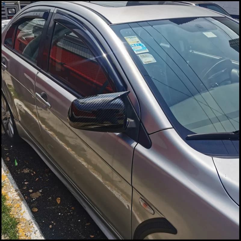 FOR Mitsubishi Lancer X EVO 10 EX 2008-2016 REARVIEW MIRROR COVER STICKER TRIM Car Styling Auto Accessories