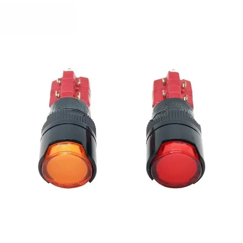 D16LMR2-2AB with Lamp Self-reset Button Switch Button 16mm Round 2NO + 2NC