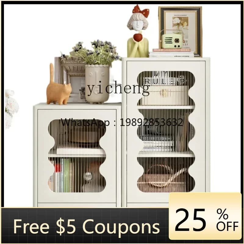 Cream Style Small Sideboard Cabinet Living Room Sofa Side Cabinet Wall Side Storage Storage Cabinet