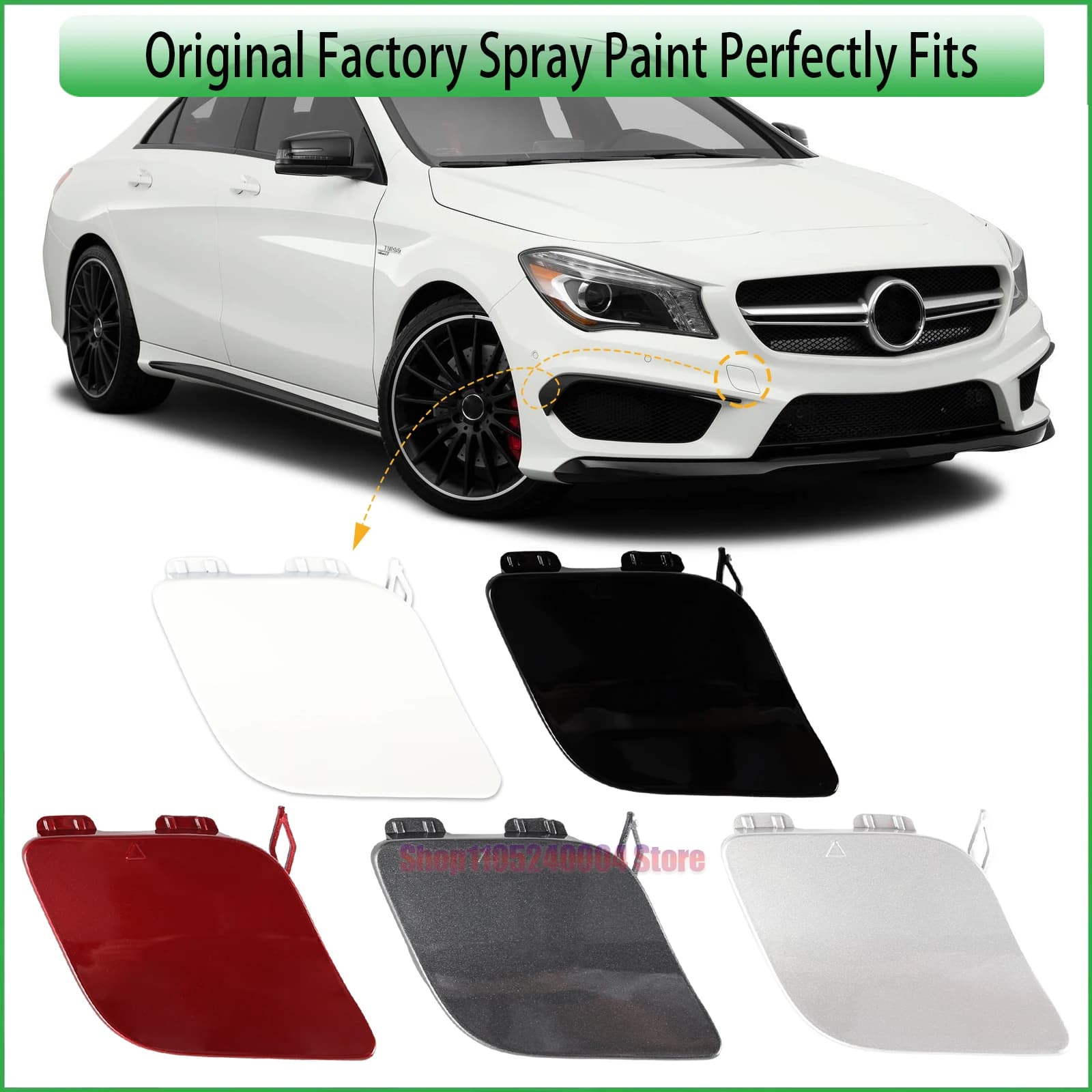 For Mercedes CLA W117 C117 AMG Line 2012-2015 Front Bumper Tow Hook Cover Cap Genuine Part A117885122