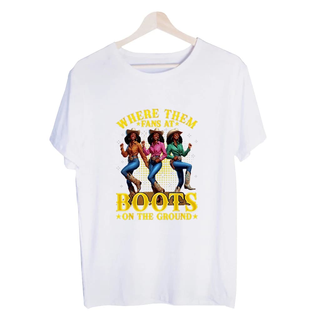 Women's Cowgirl Graphic Tee, Short Sleeve Western Style T-Shirt for Country Music Fans and Casual Outfits
