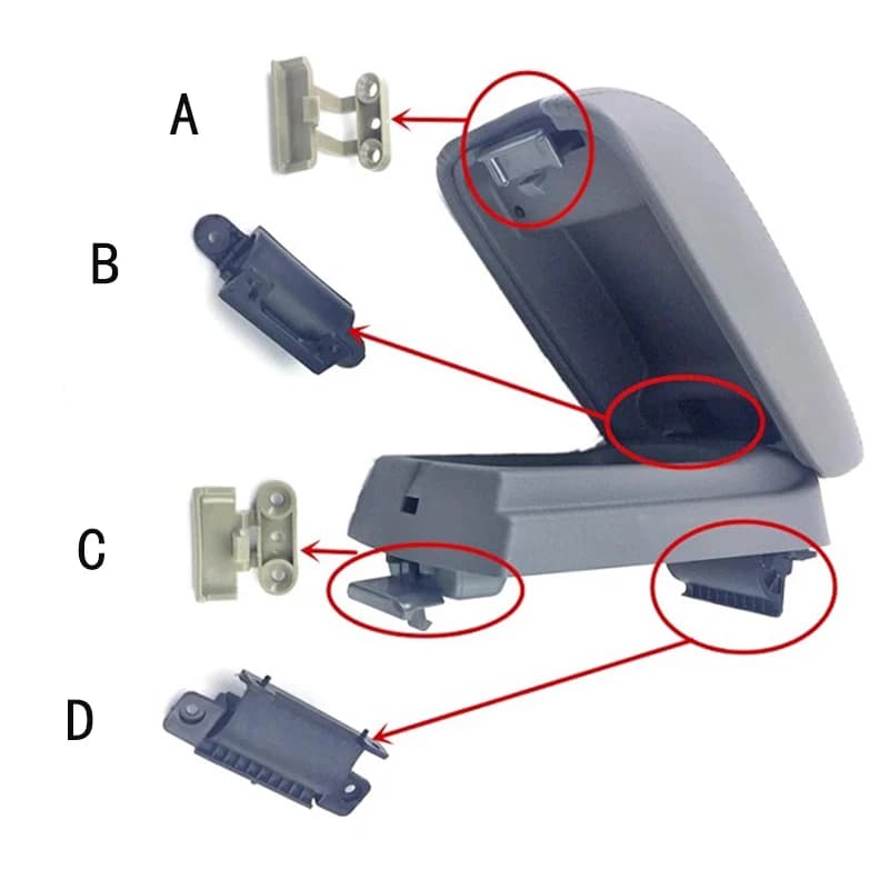 Armrest Box Hinge for 2009-2013 Geely Emgrand EC7 RV EC718 EC715 Central Storage Box Bracket Clip Glove Compartment Buckle