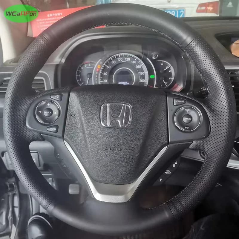 Car Interior Steering Wheel Hand-stitched Leather Cover Braid Steering Wheel For Honda CR-V CRV 2012 2013 2014 2015 2016 Trim