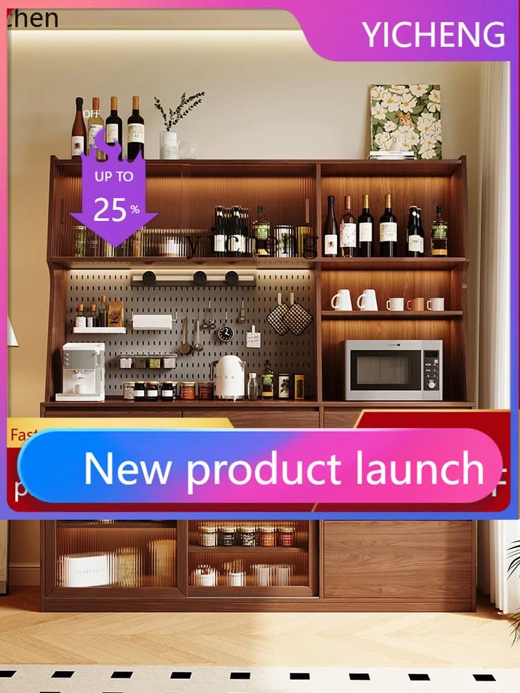 BB  Solid Wood Sideboard Wall-Mounted Storage Cabinet Pegboard Organizer Cabinet