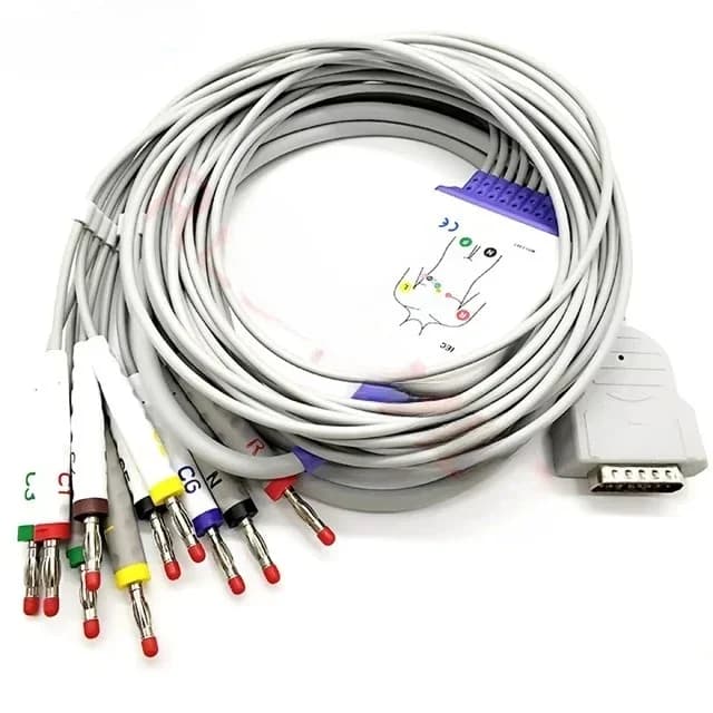 Compatible,Ekg Cable With 10 Leadwires,Iec,4.0