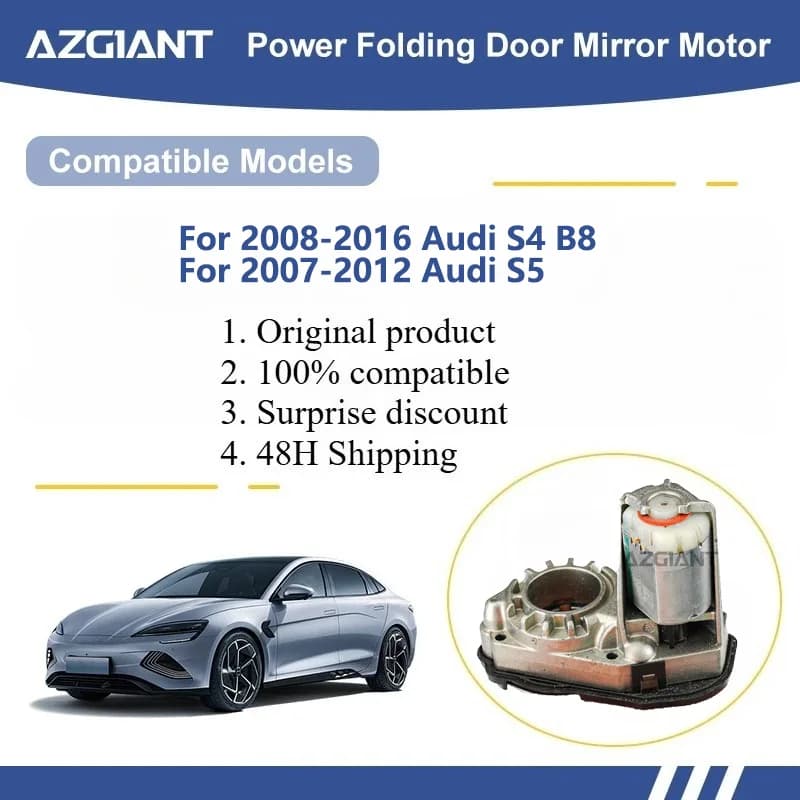 AZGIANT For Audi S4 B8/S5 Car Wing Mirror Authentic Folding Motor Power Assembly Automatic Folding 12V DC car accessories R/L
