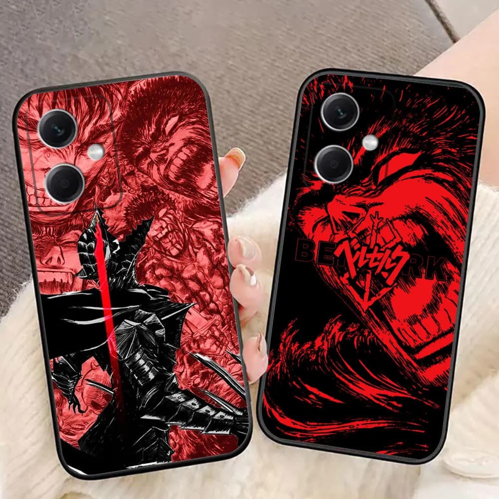 Anime b-Berserk g-Guts Badass Phone Case For Xiaomi Redmi Note 15 14 13 12 12S 11 11T 11S 10 9T 9 Pro Case Funda DIY Shell Cover