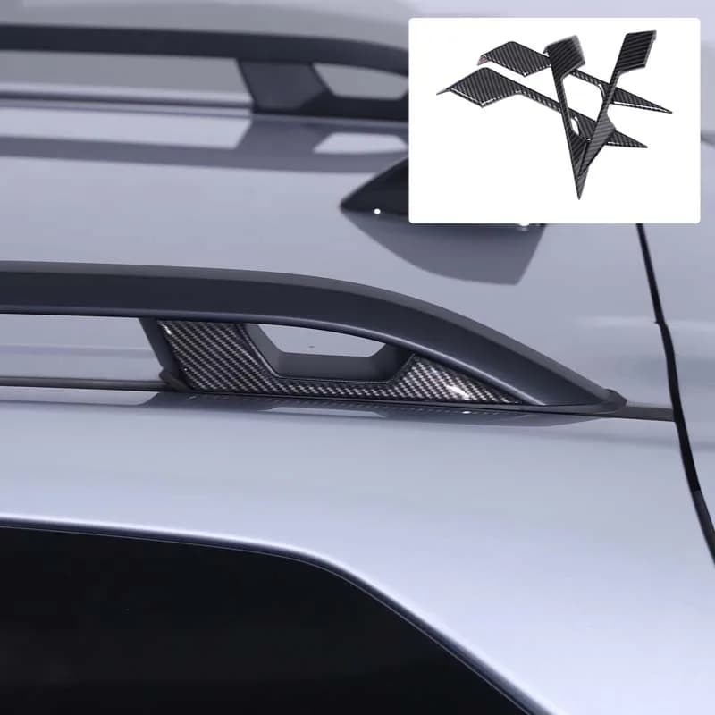 ABS Carbon Fiber For Subaru Forester 2019-2024 Car Luggage Rack Decorative Cover Sticker Car Exterior Protection Accessories
