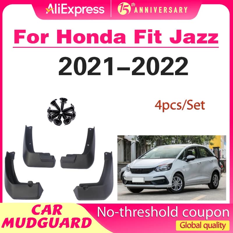 Mudflaps Mudguards Fit for Honda Fit Jazz 2020-2024 Mudguards Tire Fenders Mud Flaps Wheel Guards Accessories 4x Tyre