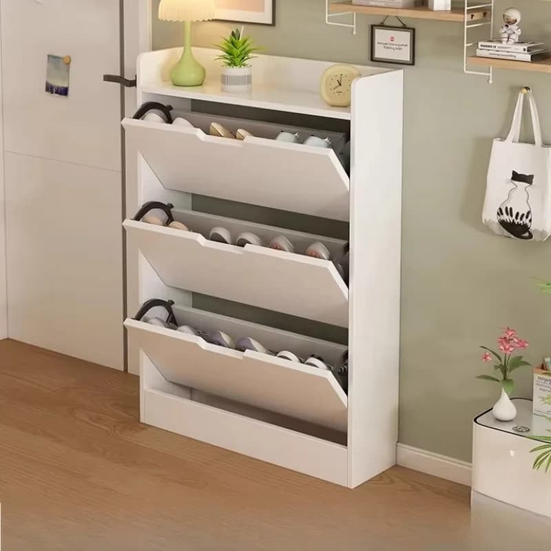Beautiful Tall Shoe Cabinet Strong Metal Drawer Space Saving Shoe Cabinet Modern Storage Armario De Zapatos Furniture For Home