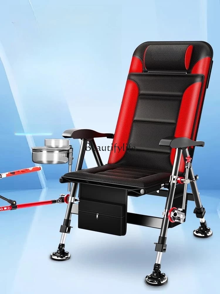 1Ultra-light fishing chair New reclining seat Portable outdoor folding fishing chair