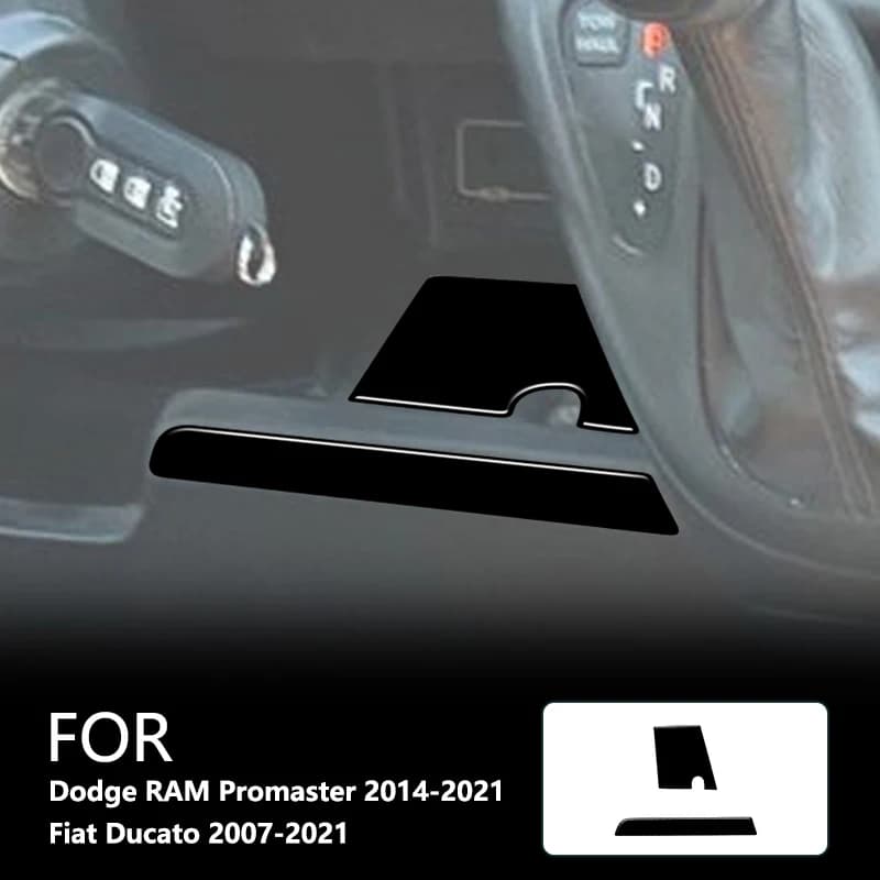 For Dodge RAM Promaster 2014-2021 Fiat Ducato 2007-2021 Car Accessories Steering Wheel Right Side ABS Gloss Black Stickers