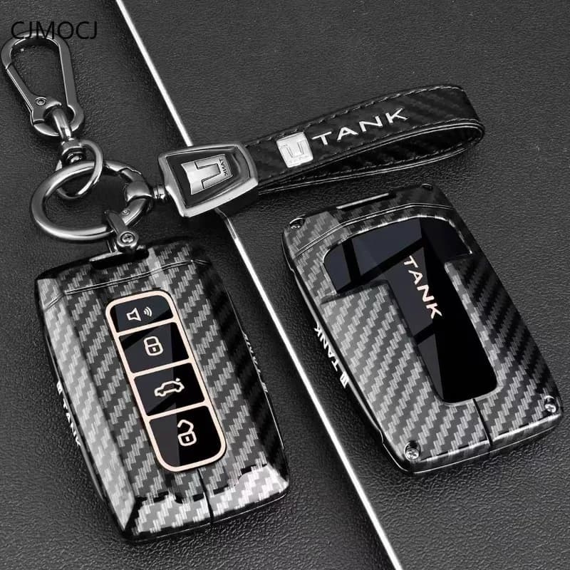 Premium Zinc Alloy Key Cover Case for Tank 500/400 Hi4-T/300/700 (New Energy) - Protective Key Fob Shell Keybag Keychain