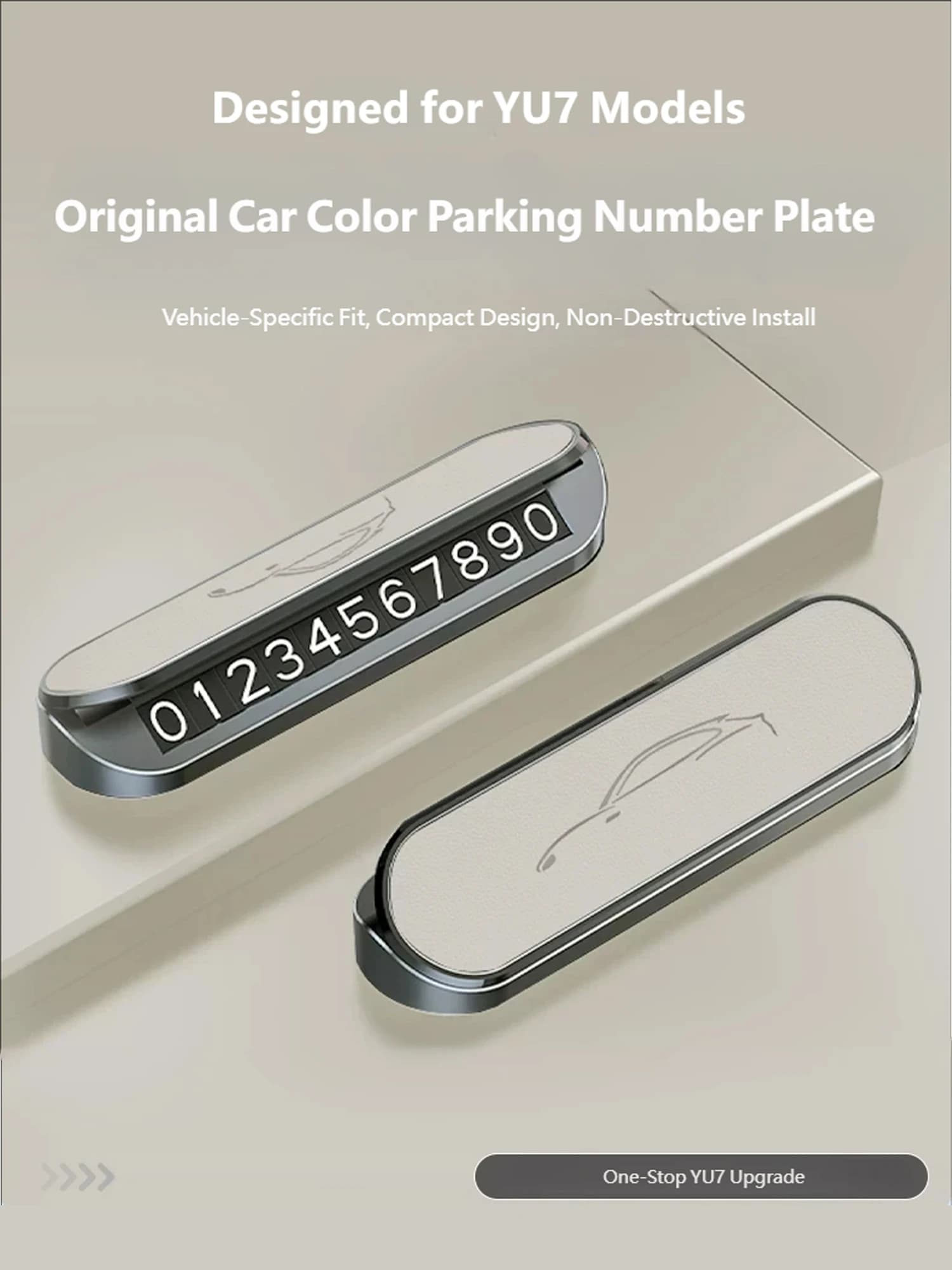 For Xiaomi YU7 Number Temporary Parking Sign Car Moving Number Plate Creative Hidden Temporary Parking Sign Car Decoration
