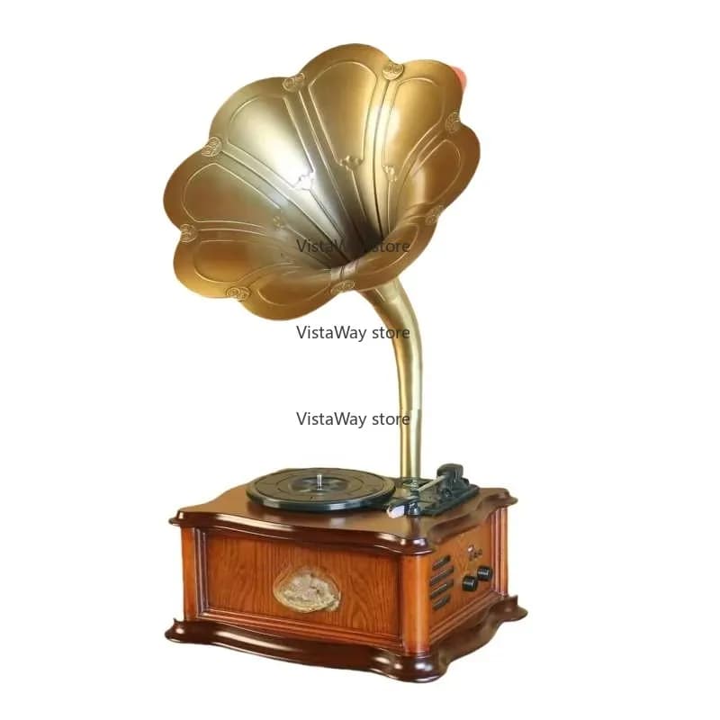 Hot Sale Classic Radio Gramophone for Bluetooth Vinyl Record Player Multifunctional Audio & Video Accessory Factory Supply