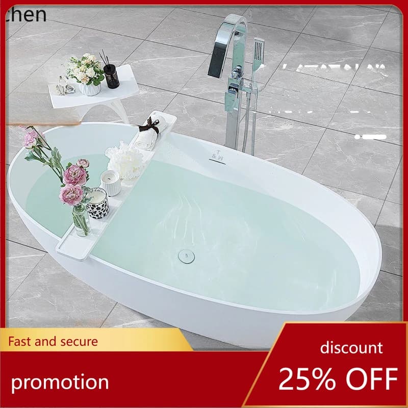 HXL Artificial Stone Bathtub Freestanding Hotel Oval Tub